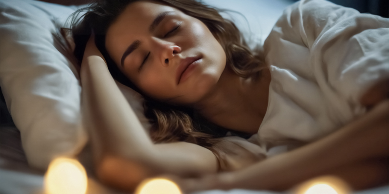 Donna che dorme serenamente — apnee notturne e disturbi del sonno